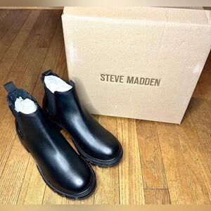 Steve Madden Black Women's Chelsea Heeled Boots